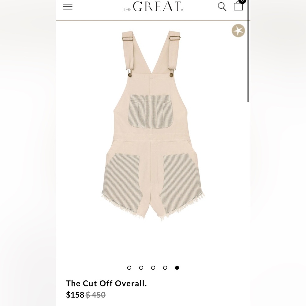 The cut off overall. This is an oversized overall so it can really fit xs/s/m